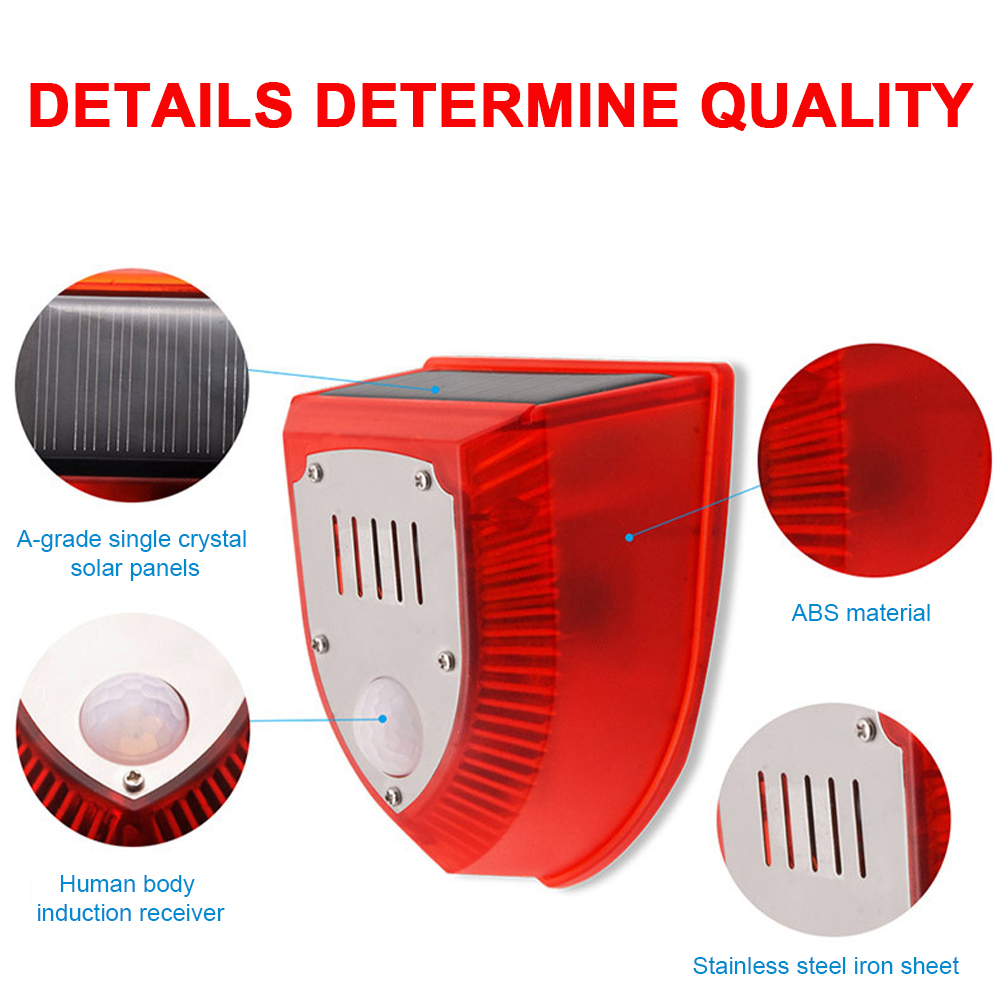 Home Security Yard Sensors - ไฟเตือนเสียงดังพร้อมเซ็นเซอร์ตรวจจับความเคลื่อนไหว ไฟแฟลชเตือนภัย ระบบเตือนภัยสำหรับบ้าน วิลล่า ฟาร์ม โรงนา
