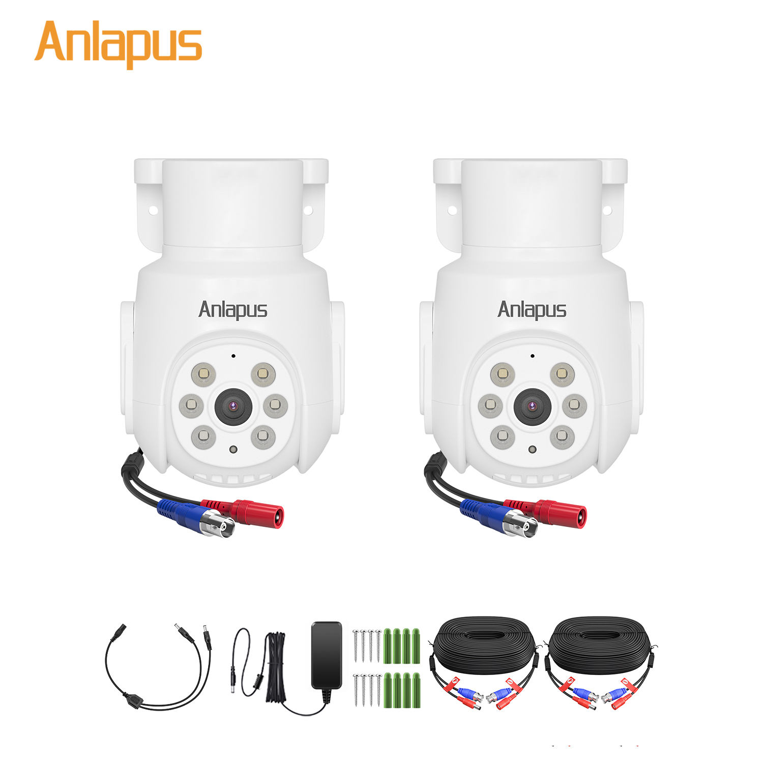 Home Security Systems With Cameras - กล้องวงจรปิด Anlapus 5MP แบบแพน-ทิลท์ แบบมีสาย 2