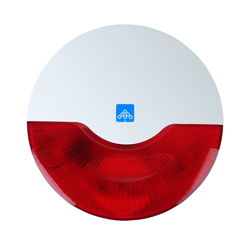 Alarm Siren Outdoor - MD-318 110dB ไซเรนแบบมีสายเสียงดังพร้อมไฟแฟลช, แตรเตือนภัยในร่มและกลางแจ้งพร้อมไฟแฟลชสีแดง, สัญญาณเตือนภัยกันขโมย