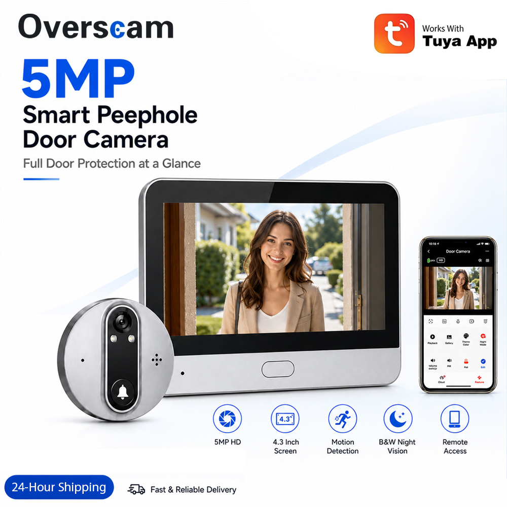 Home Security Doorbell Camera - กล้องออดวิดีโออัจฉริยะ 5MP Tuya Smart Life WiFi