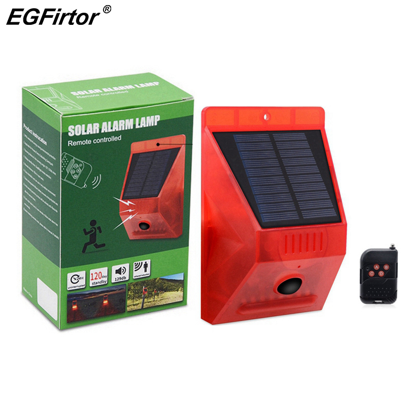 Home Security Yard Sensors - พลังงานแสงอาทิตย์นาฬิกาปลุกรีโมทคอนโทรลSecurity Alarm Motion SensorปลุกไซเรนPIR Motion Sensor