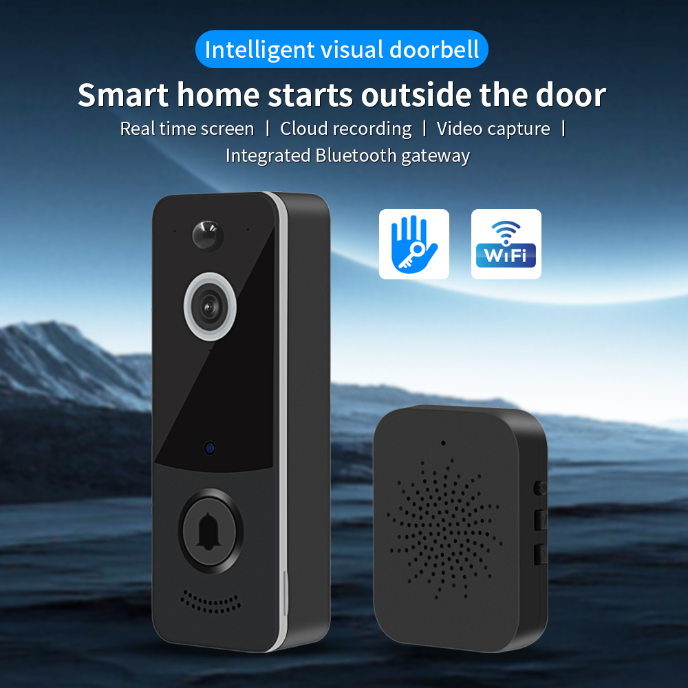 Home Security Doorbell Camera - กริ่งประตูวิดีโอ WIFI 1080P แอป TTLOCK สมาร์ทโฮม