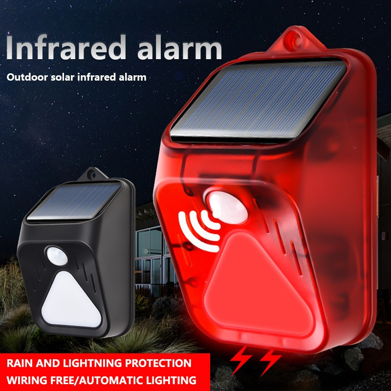 Home Security Yard Sensors - พลังงานแสงอาทิตย์กันน้ํานาฬิกาปลุก Motion Sensor เครื่องตรวจจับไซเรนสัตว์เลี้ยงขับเคลื่อนสัตว์สําหรับกลางแจ้ง Home YARD