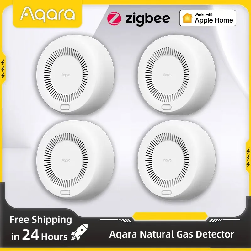 Home Security Xiaomi - เครื่องตรวจจับก๊าซธรรมชาติอัจฉริยะ Aqara ระบบเตือนภัยการรั่วไหลของก๊าซ Zigbee 3.0 เชื่อมต่ออัจฉริยะเพื่อความปลอดภัยในบ้าน