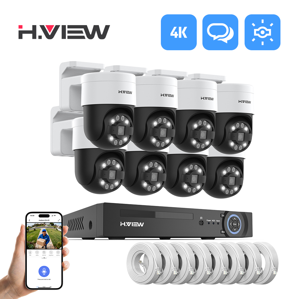 Home Security Systems With Cameras - H.ดู 8Ch 4K 5MP 8MPกล้องวงจรปิดระบบกล้องรักษาความปลอดภัยPtzชุดการเฝ้าระวังวิดีโอหน้าแรกกล้องIpกลางแจ้งHumanoid Detection