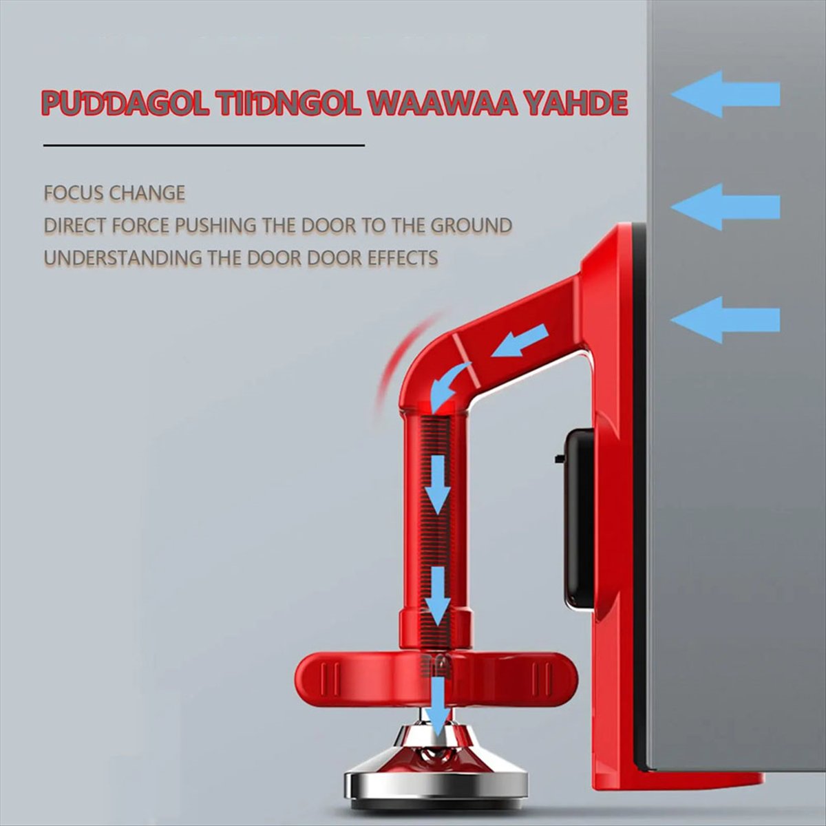Door Wedge Alarm - ตัวกั้นประตูแบบพกพาพร้อมสัญญาณกันขโมย ตัวล็อคประตูแบบพกพาสำหรับการเดินทาง ป้องกันการโจรกรรม ตัวกั้นประตูแบบลิ่มพร้อมสัญญาณเตือนภัย