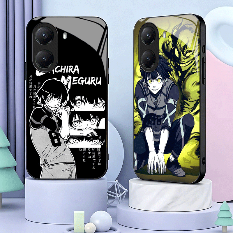 Home Security Xiaomi - เคสโทรศัพท์กระจกนิรภัย Blue L-Lock Bachira Meguru สำหรับ