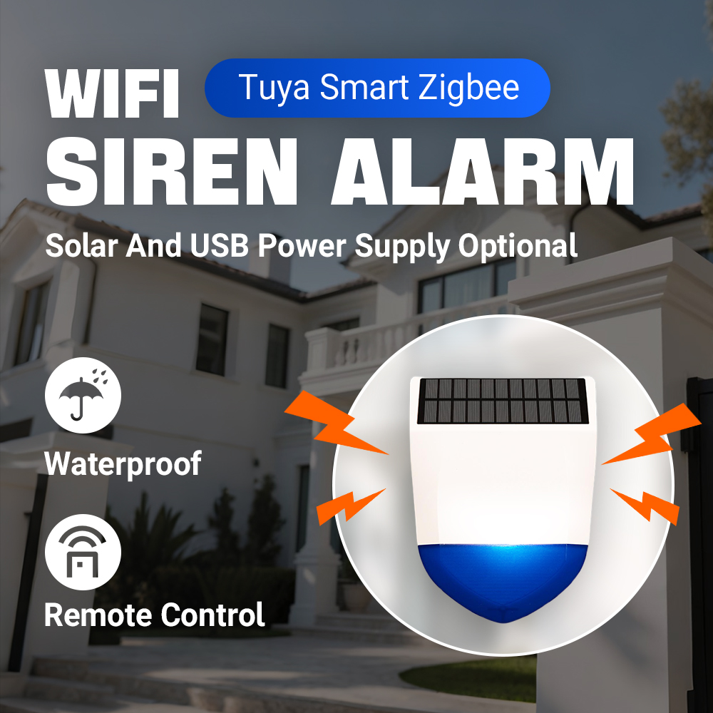 Alarm Siren Outdoor - ไซเรนเตือนภัยอัจฉริยะ Tuya Smart Zigbee/Wifi สำหรับภายนอกอาคาร กันน้ำ