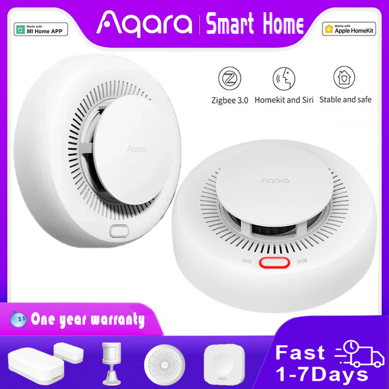 Home Security Xiaomi - ใหม่ Aqara เครื่องตรวจจับควัน Zigbee Smart Fire