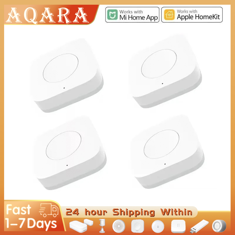 Home Security Xiaomi - สวิตช์เซ็นเซอร์อัจฉริยะ Aqara ปุ่มควบคุมแบบกด ปุ่มสวิตช์ไร้สาย Zigbee ปุ่มควบคุมแบบกดเดียว