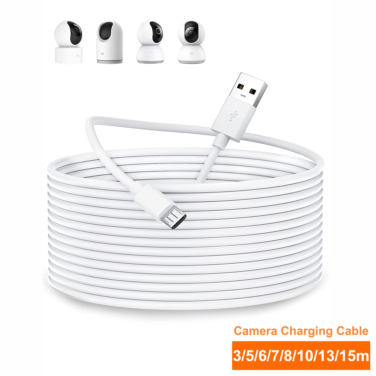 Home Security Xiaomi - สายต่อ Micro USB ยาว3 ~ 13ม.
