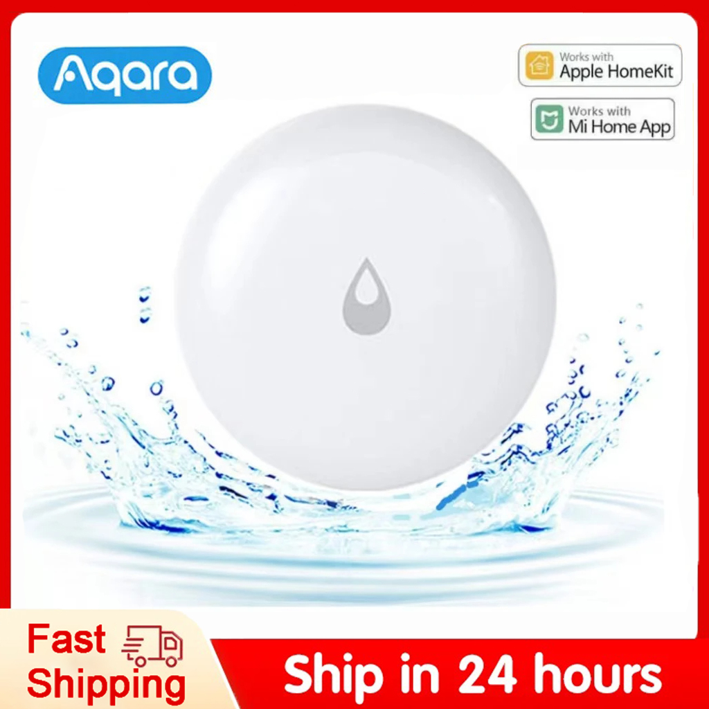 Home Security Xiaomi - เซ็นเซอร์แช่น้ำ aqara ZigBee เครื่องตรวจจับน้ำรั่วที่บ้านอัจฉริยะสัญญาณเตือนความปลอดภัยเซ็นเซอร์แช่สำหรับ Xiaomi Mijia