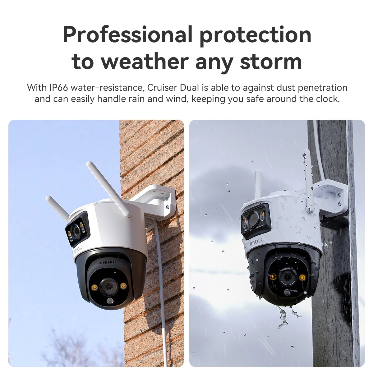 Home Security Video Cameras - กล้องรักษาความปลอดภัย IMOU Outdoor PT - เลนส์คู่