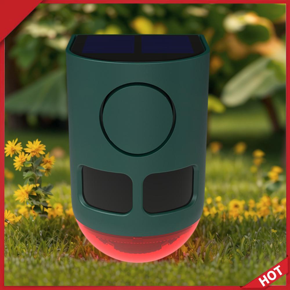 Home Security Yard Sensors - สัญญาณกันขโมยพลังงานแสงอาทิตย์พร้อมเซ็นเซอร์ตรวจจับความเคลื่อนไหวอินฟราเรด ไฟกระพริบ เสียงดัง 129 เดซิเบล สำหรับบ้าน