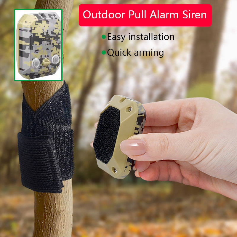 Alarm Siren Outdoor - ไซเรนพกพาสำหรับกิจกรรมกลางแจ้ง ไซเรนสั่นสะเทือนสำหรับตั้งแคมป์และเดินทาง อุปกรณ์เตือนภัยแบบใช้สาย ระบบเตือนภัยเพื่อความปลอดภัย