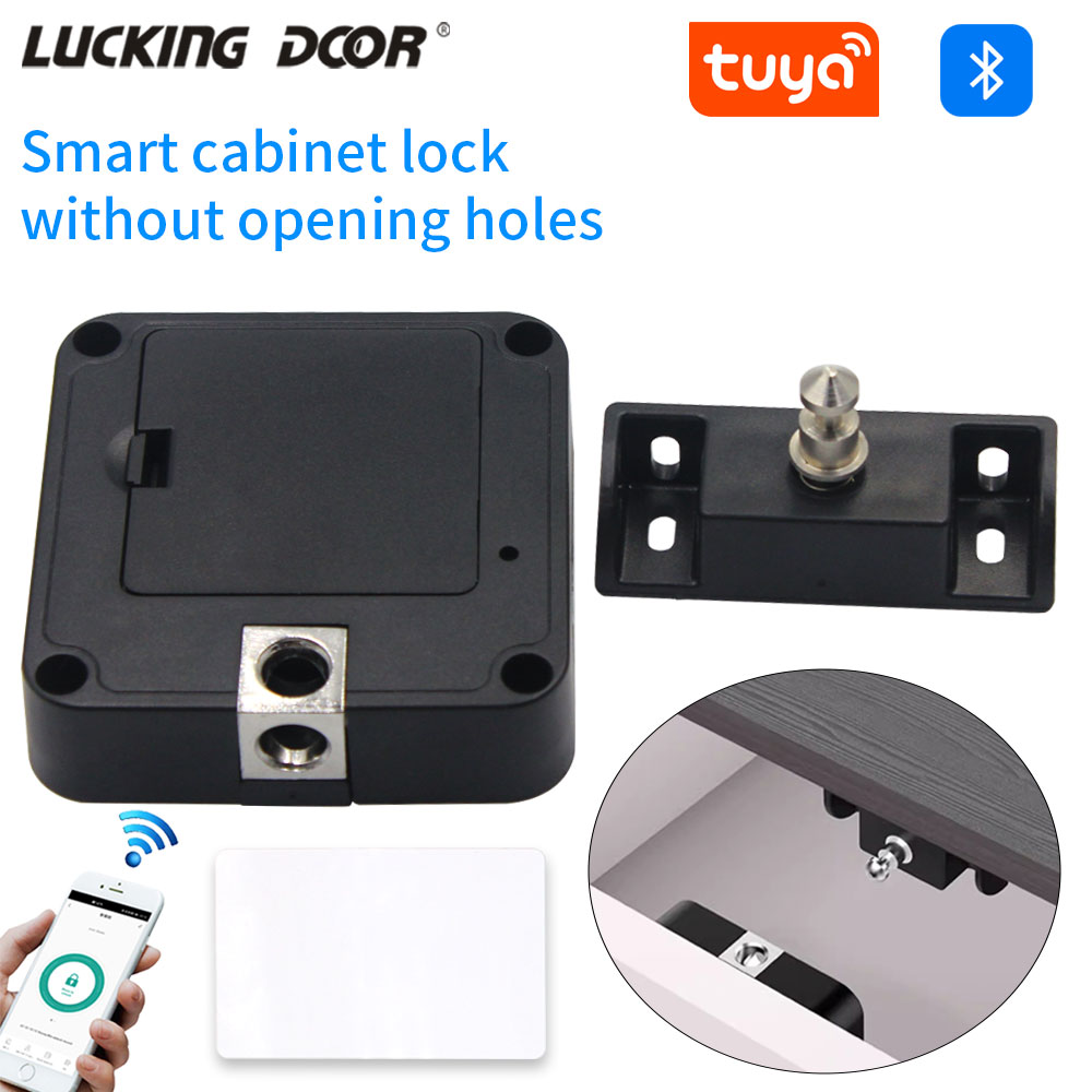 Home Security Electronics - Tuya ล็อคตู้แบบซ่อน RFID ลิ้นชักที่มองไม่เห็นตัวล็อคแอปสำหรับตู้ไม้ลิ้นชักตู้เครื่องมือ
