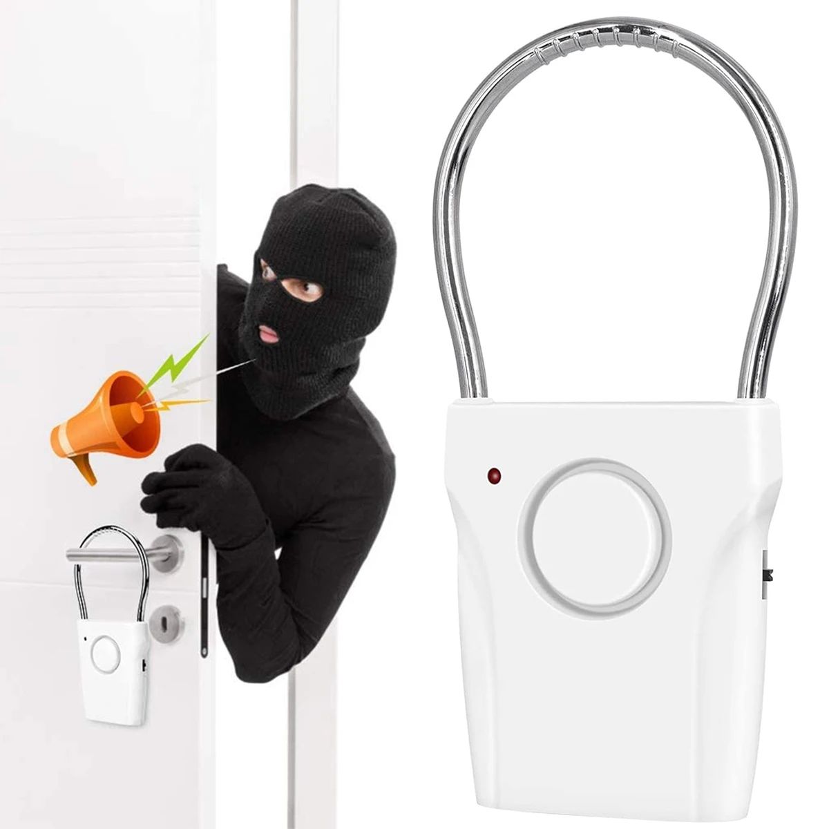 สัญญาณเตือนมือจับประตู 110dB ส - Door Wedge Alarm บทวิจารณ์และราคา