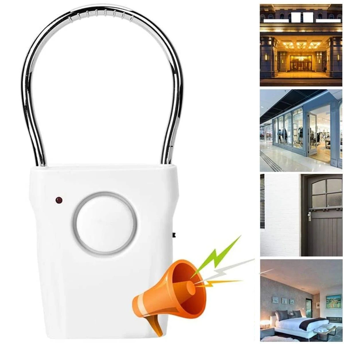 สัญญาณเตือนมือจับประตู 110dB ส - Door Wedge Alarm บทวิจารณ์และราคา