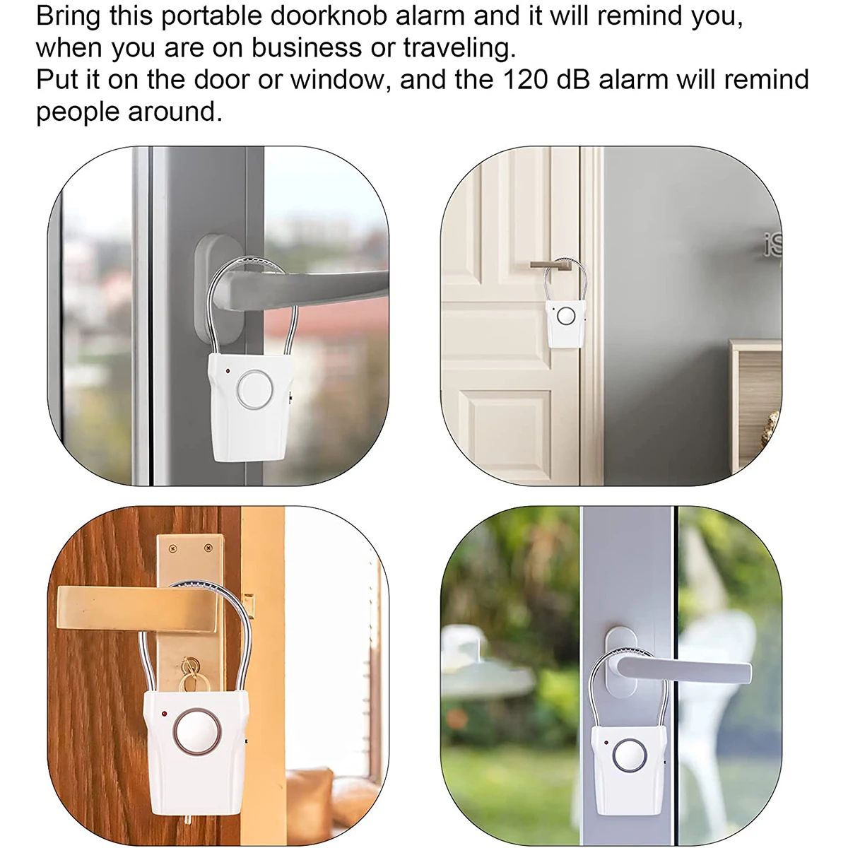 สัญญาณเตือนมือจับประตู 110dB ส - Door Wedge Alarm บทวิจารณ์และราคา