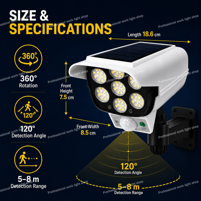 ไฟกล้องวงจรปิดจำลองพลังงานแสงอ - Home Security Yard Sensors บทวิจารณ์และราคา