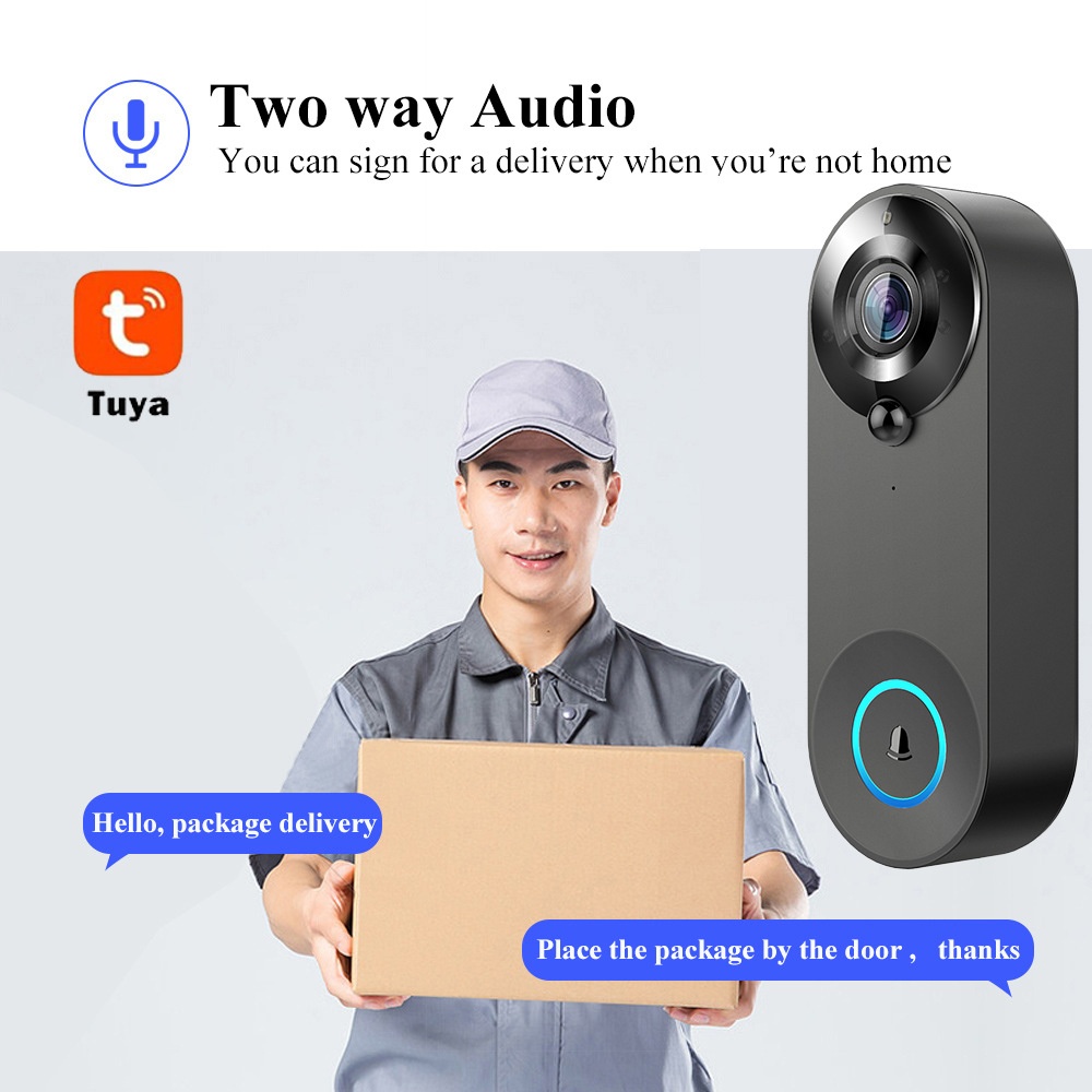 Tuya 1080P Wireless WIFI Doorb - Home Security Lidar บทวิจารณ์และราคา
