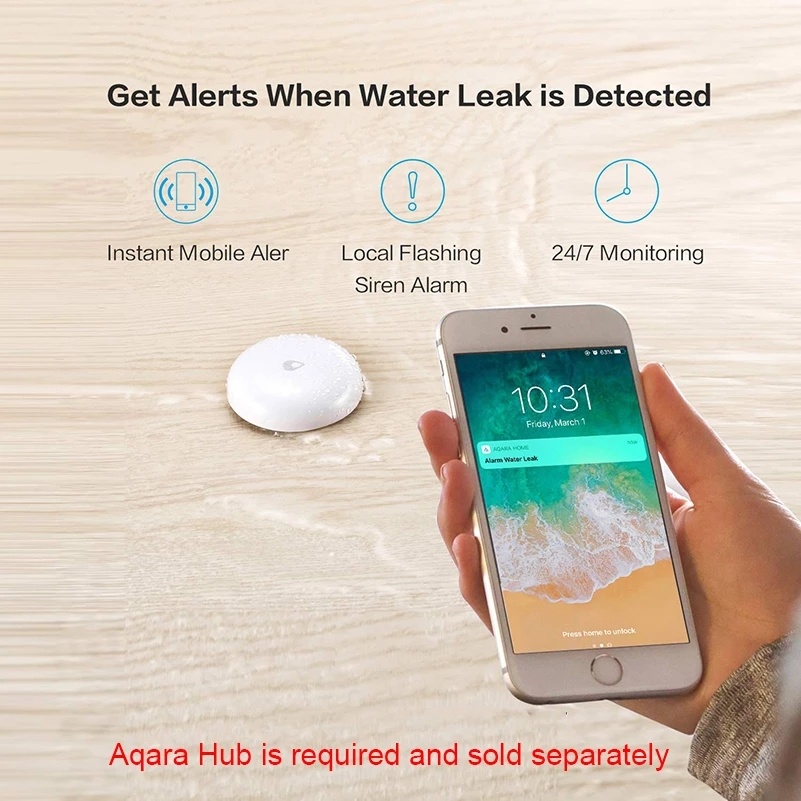 Aqara ZigBee น้ํารั่วเซนเซอร์แ - Home Security Xiaomi บทวิจารณ์และราคา