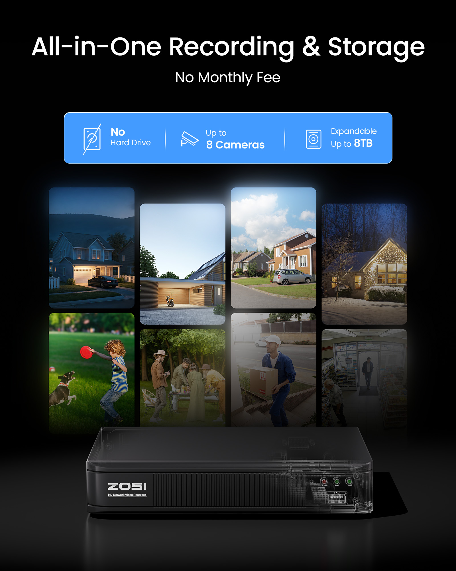 ระบบกล้องวงจรปิด ZOSI 3K Lite  - Home Security Systems With Cameras บทวิจารณ์และราคา