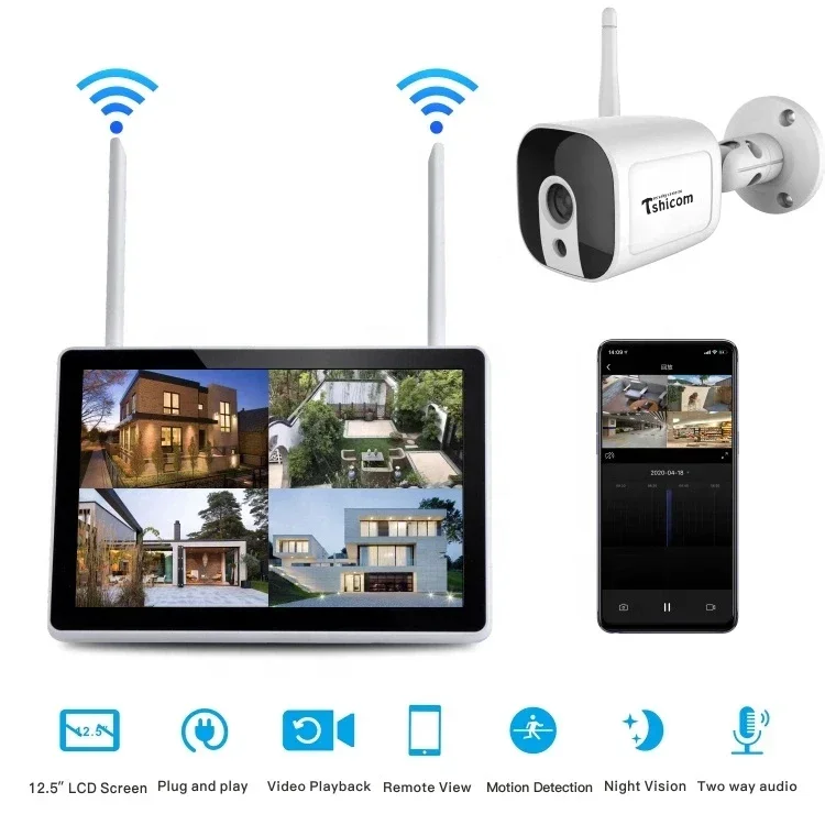 ชุดกล้องวงจรปิด TUYA Smart Wi- - Home Security Cameras Wireless บทวิจารณ์และราคา
