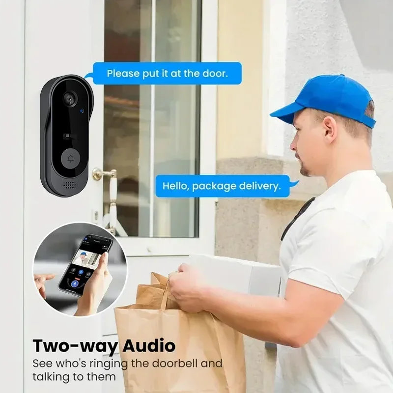 กล้องวิดีโอ HD ไร้สายกันน้ำสำห - Home Security Doorbell Camera บทวิจารณ์และราคา