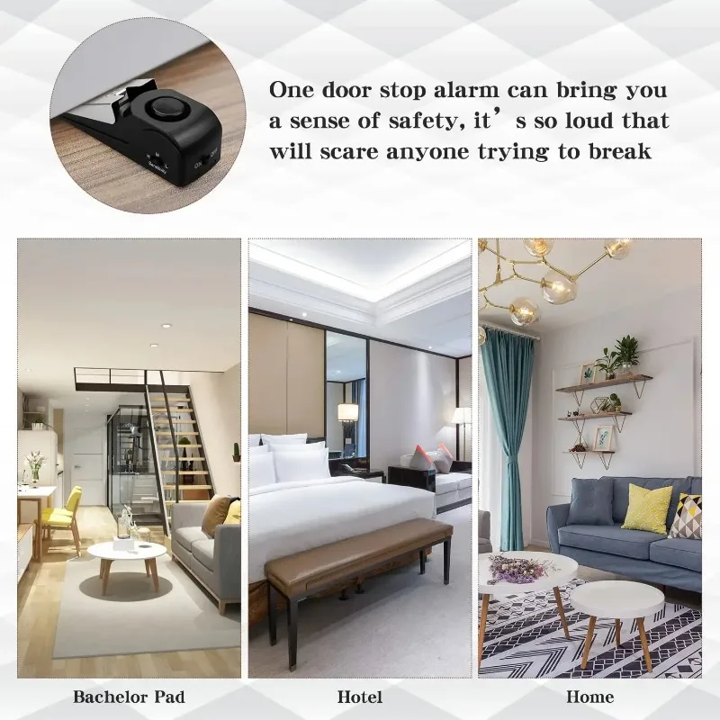ZEXEF mini การรักษาความปลอดภัย - Door Wedge Alarm บทวิจารณ์และราคา