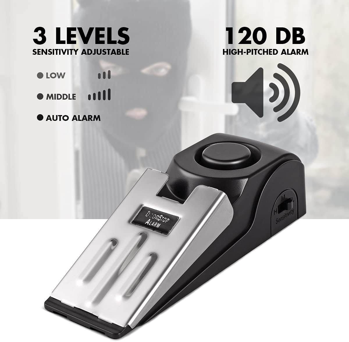 ประตูหยุดนาฬิกาปลุก,ประตู 120D - Door Wedge Alarm บทวิจารณ์และราคา