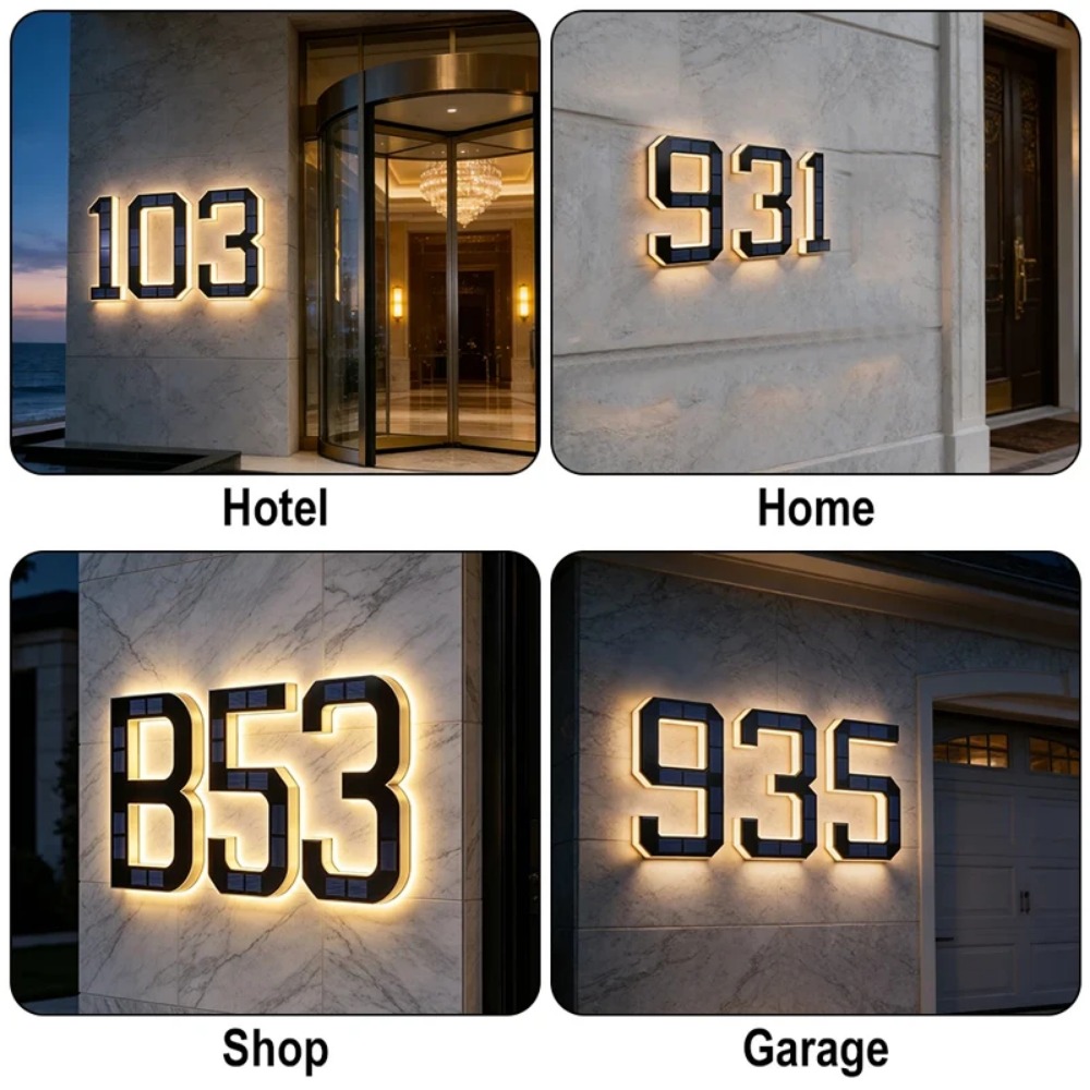 ไฟ LED ป้ายเลขที่บ้านพลังงานแส - Home Security Yard Sign บทวิจารณ์และราคา