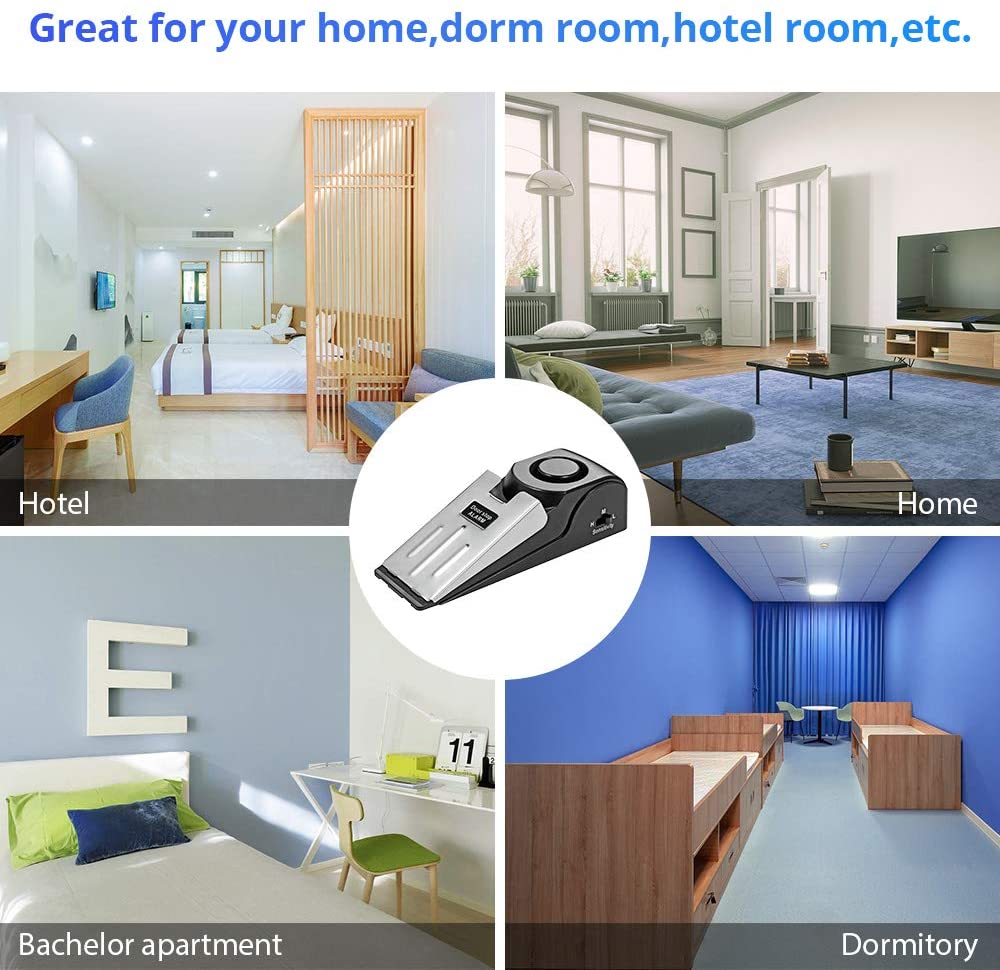 ตัวกันประตูแบบพกพา 1 ชิ้น เสีย - Door Wedge Alarm บทวิจารณ์และราคา
