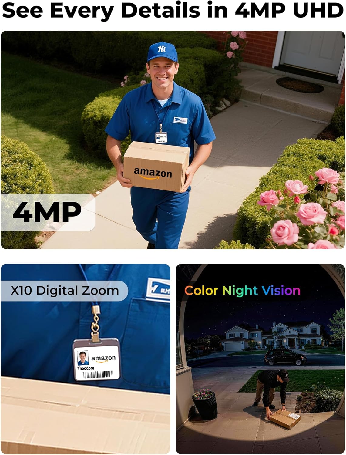 กล้องวงจรปิดไร้สายพลังงานแสงอา - Home Security No Subscription บทวิจารณ์และราคา