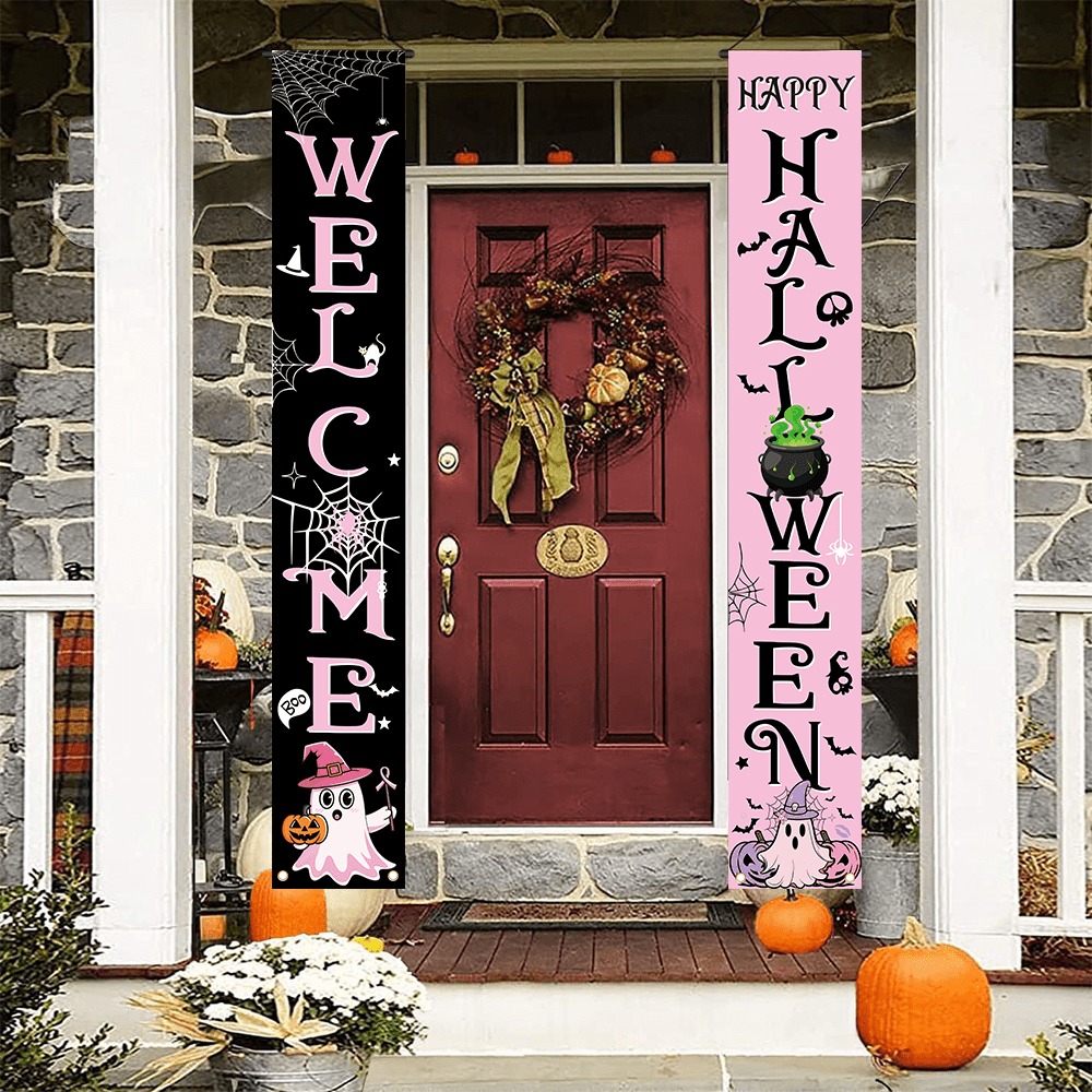 ป้ายต้อนรับฮาโลวีนสีชมพู-ดำ ลา - Home Security Yard Sign บทวิจารณ์และราคา