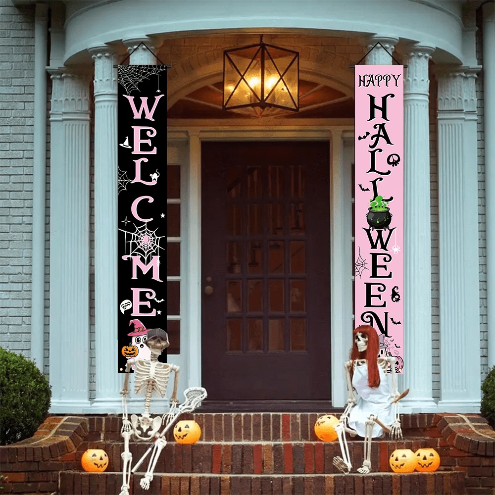 ป้ายต้อนรับฮาโลวีนสีชมพู-ดำ ลา - Home Security Yard Sign บทวิจารณ์และราคา