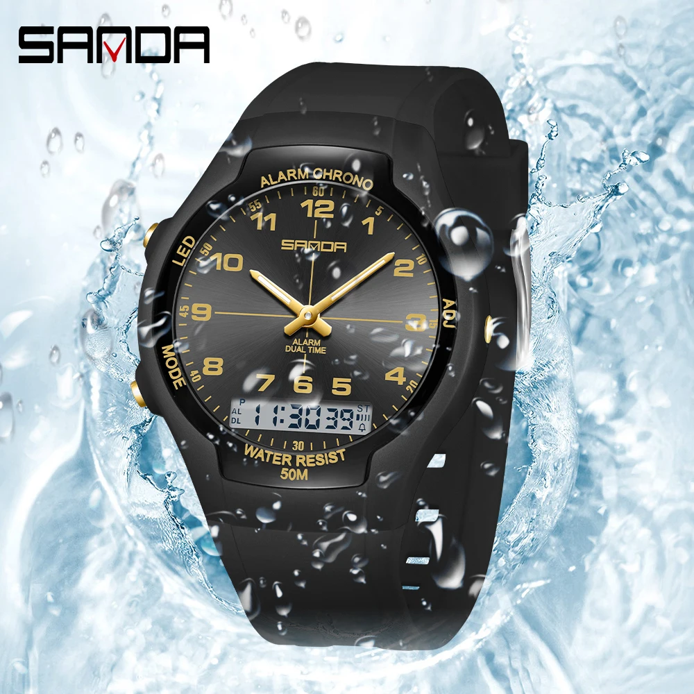 SANDA ใหม่ 6320 นาฬิกาควอทซ์แฟ - Home Security Electronics บทวิจารณ์และราคา
