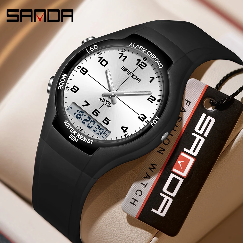 SANDA ใหม่ 6320 นาฬิกาควอทซ์แฟ - Home Security Electronics บทวิจารณ์และราคา