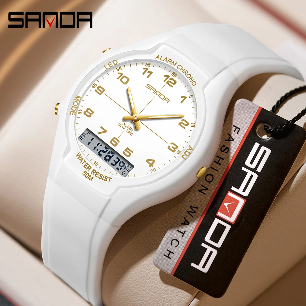 SANDA ใหม่ 6320 นาฬิกาควอทซ์แฟ - Home Security Electronics บทวิจารณ์และราคา